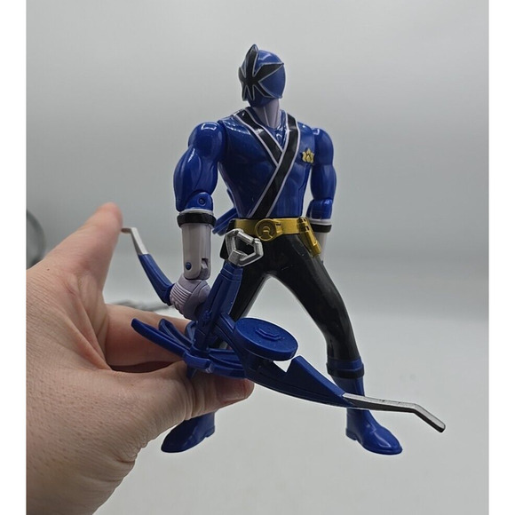 Lot of 3 VTG Black Blue Mighty Morphin Power Rangers with Sabertooth Tiger Zord - Picture 8 of 9